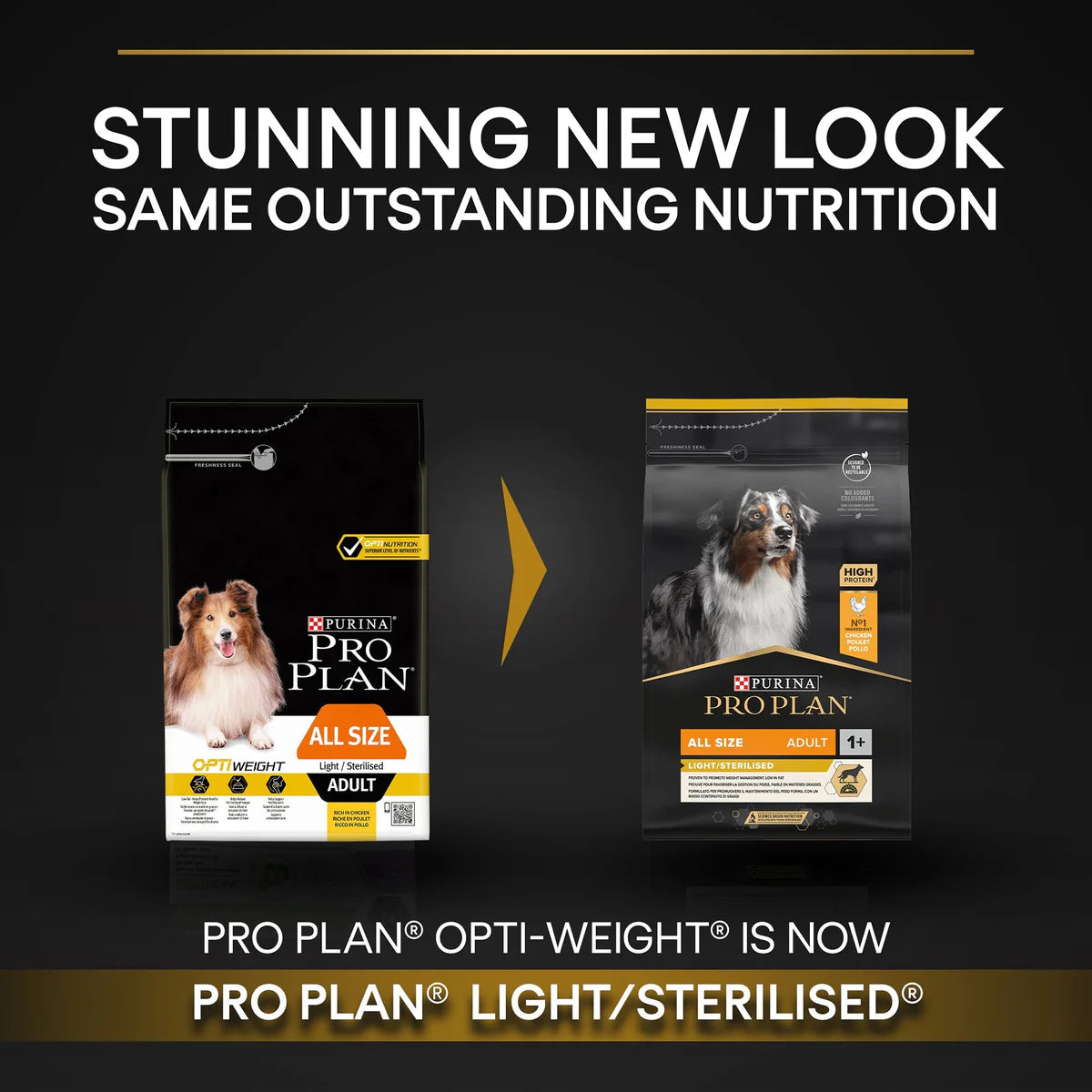 PURINA Pro Plan All Sizes Adult Light Sterilised with OPTIWEIGHT Rich in Chicken Dry Dog Food 14 KG