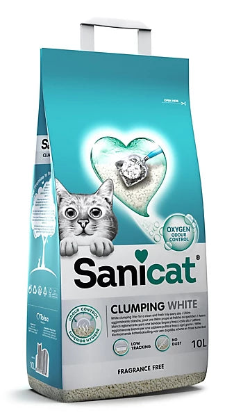 SaniCat Litter Clamping White ox 10L