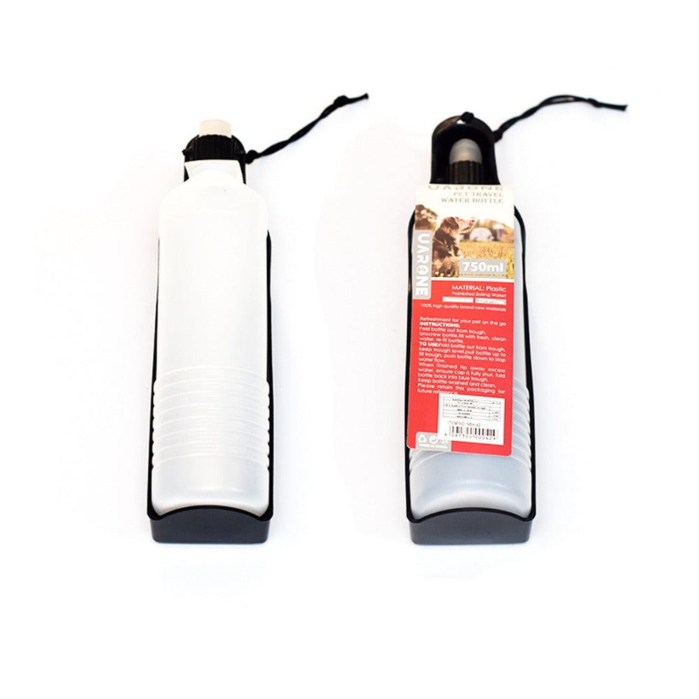 زجاجة مياه سفر للحيوانات الأليفة من uaron، 750 مل