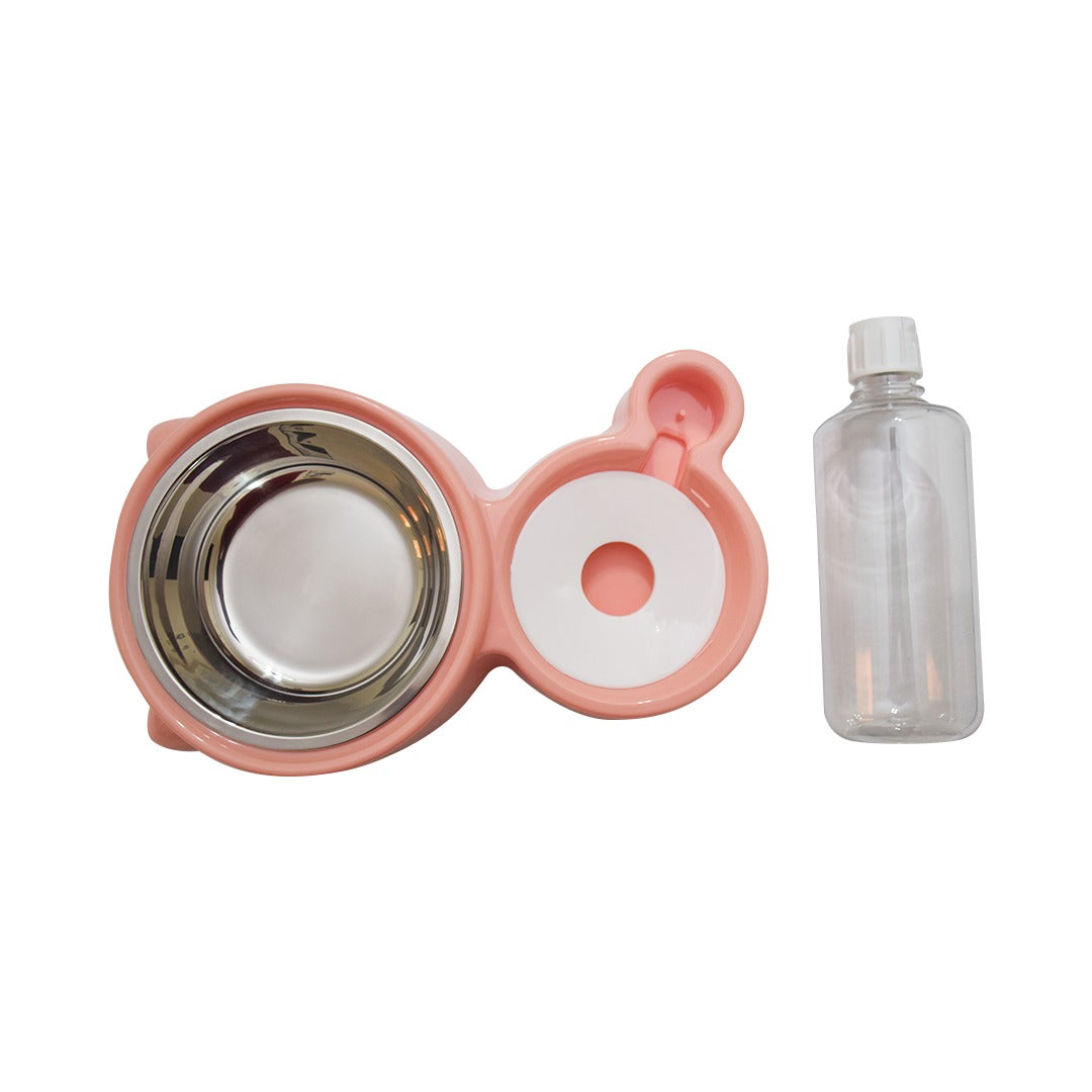 Cat Feeder with Bottle Water Dispenser