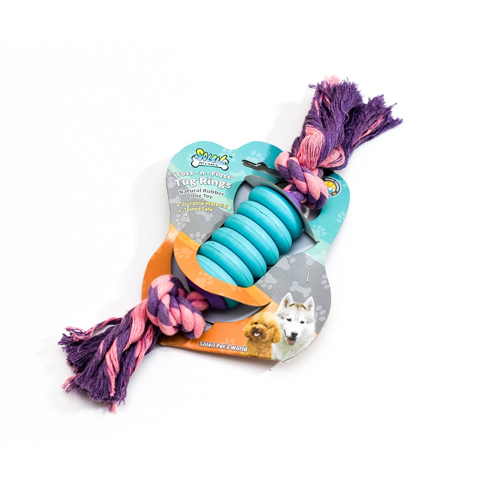 SOLEIL Rubber Toy Rings W/rope