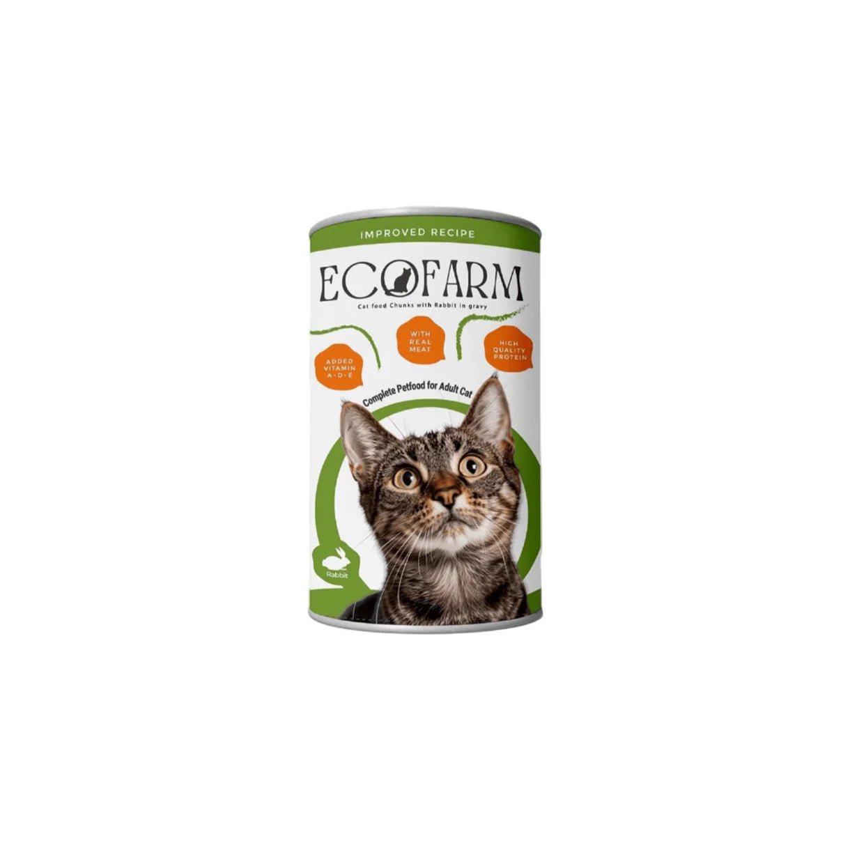 Ecofarm Cat Wet Food Adult Chunks With Rabbit In Gravy Can 400g