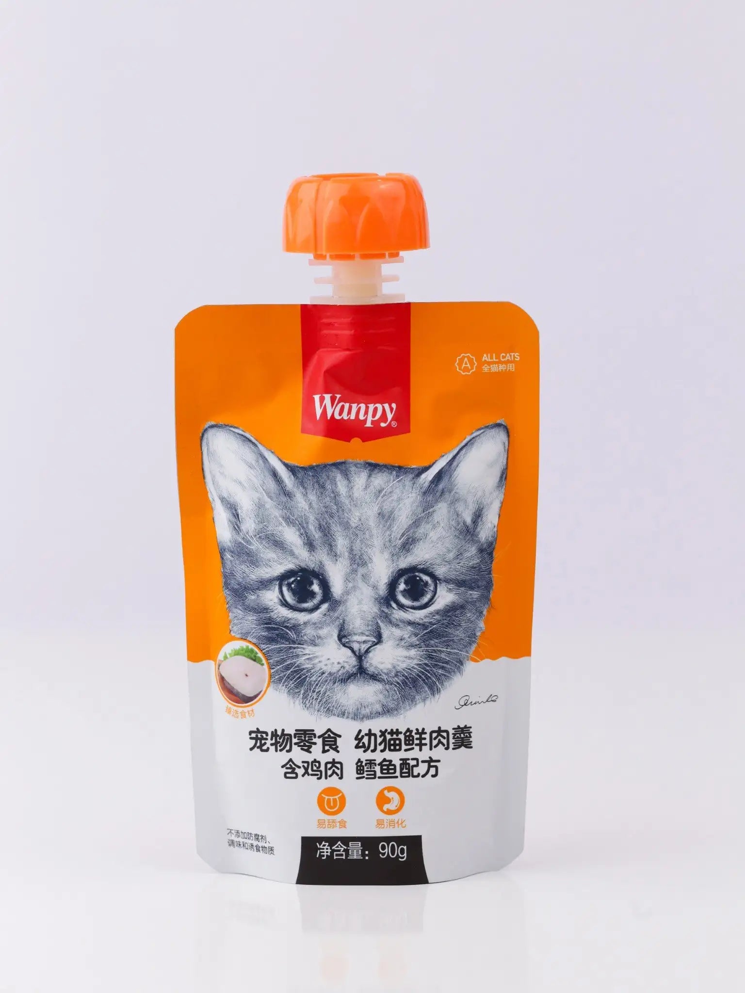 Wanpy Cat Wet Food Treats Chicken - 90 gm