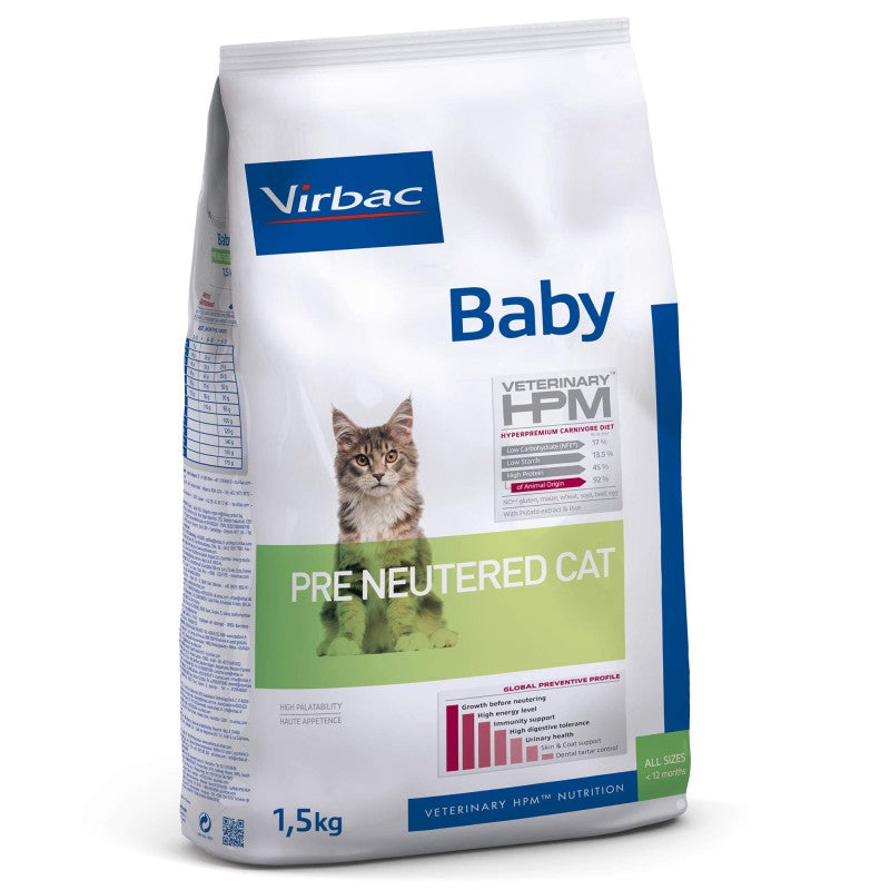 Virbac Cat Dry Food Baby Pre Neutered 1,5 kg