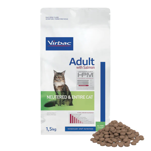 Virbac Neutered & Entire Adult Cat Dry Food 1.5Kg