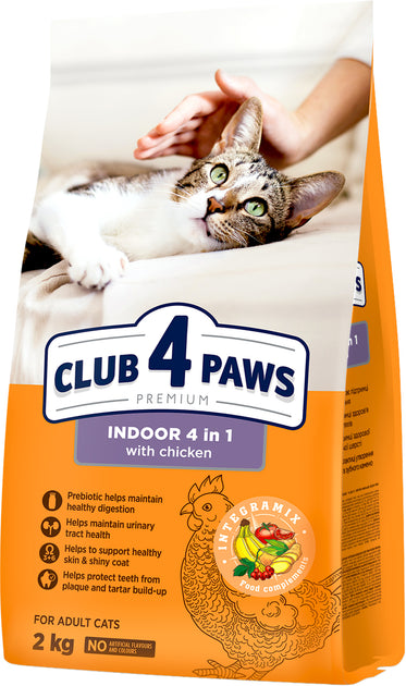 Club 4 Paws Cat Dry Food For Adult Indoor 2Kg