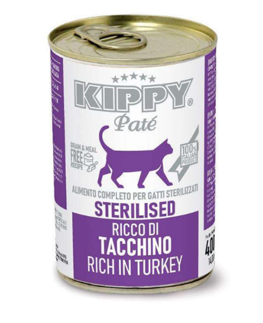 Kippy Cat Wet Food Sterilised Pate Rice in Turkey can - 400 g