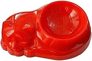 Bowl in cat shape red color