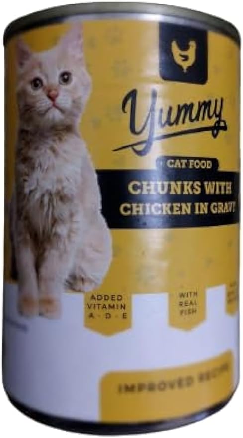 Yummy Cat Wet Food Adult Chicken in Gravy - Can 400g