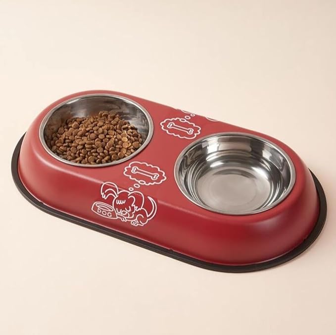 Stainless Steel Pet 2 eye Bowls