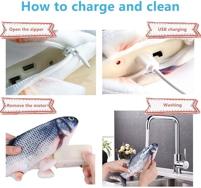 Rechargeable Realistic Flopping Fish cat toy