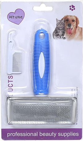 Pet King Brush For Cats & Dogs - Blue