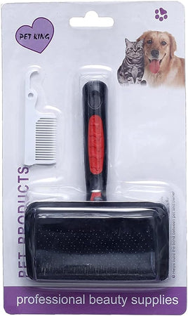Pet King Brush For Cats & Dogs - Black&Red