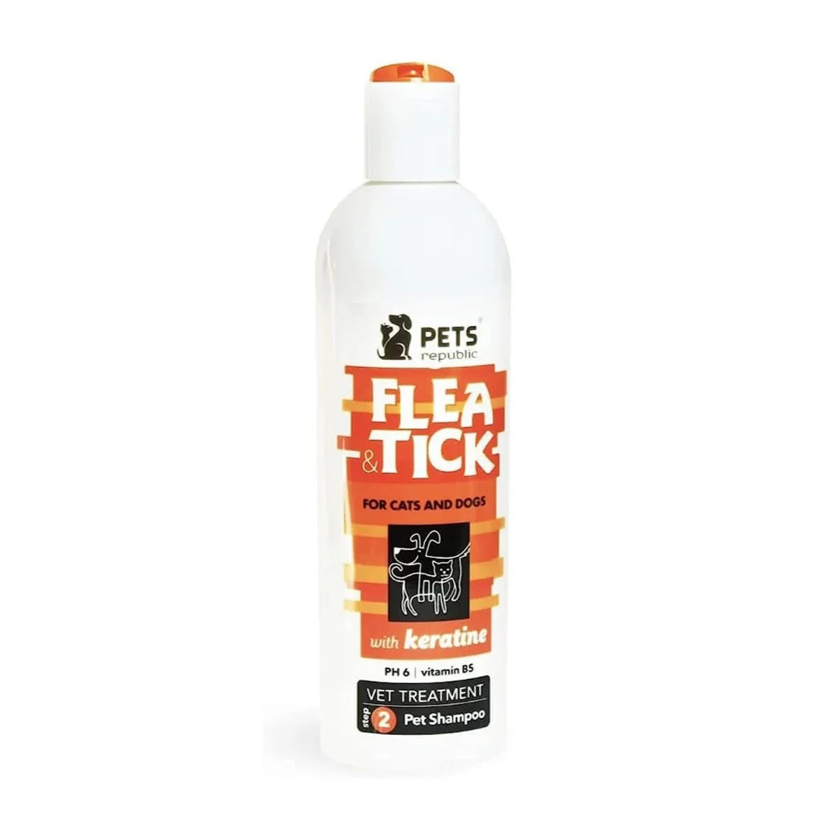 Pets Republic Flea & Tick Shampoo for Cats & Dogs 500 ml Keratin