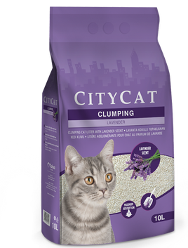 Citycat Clumping Cat Litter - Lavender Scented 10 L
