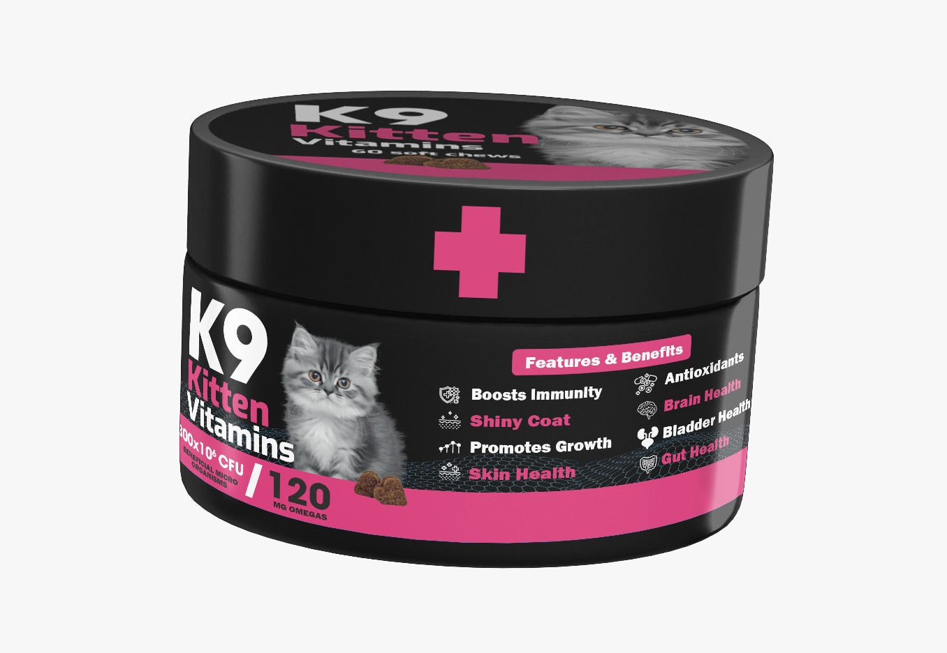 K9 - مكمل غذائي للقطط (الهررة الصغيرة) 60 قطعة