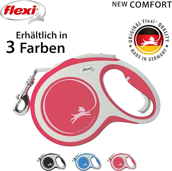 flexi® Comfort L Belt 8 m Red Roll Lead for Dogs up to 50 kg