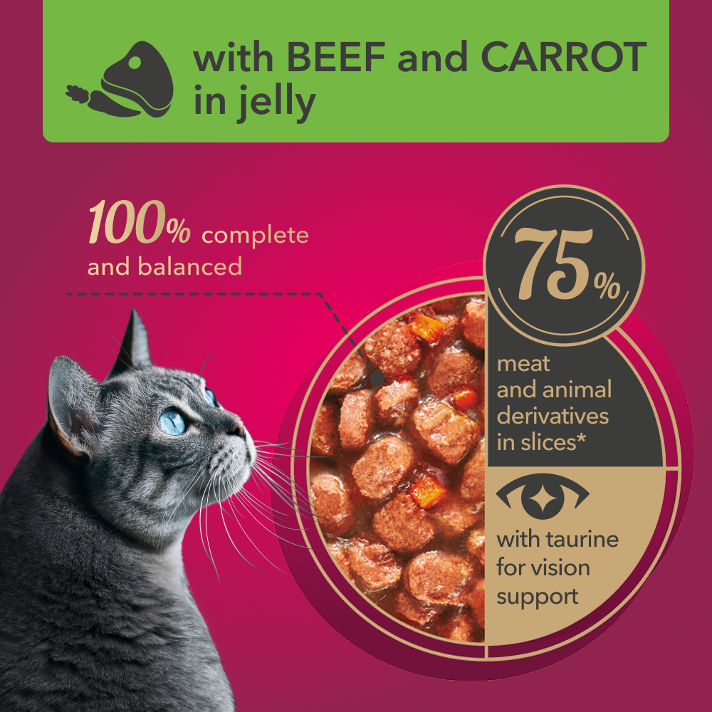 My Love Cat Wet Food Beef & Carrot in Gravy - Pouch 85 gm