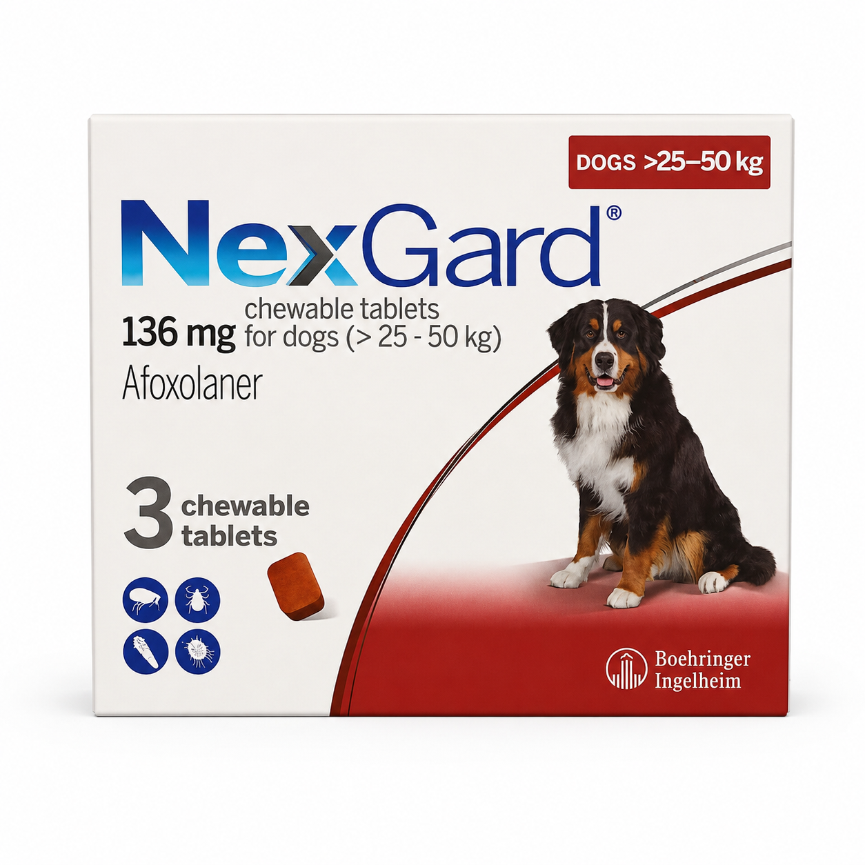 NexGard for Dogs 25-50kg One Chewable tablet
