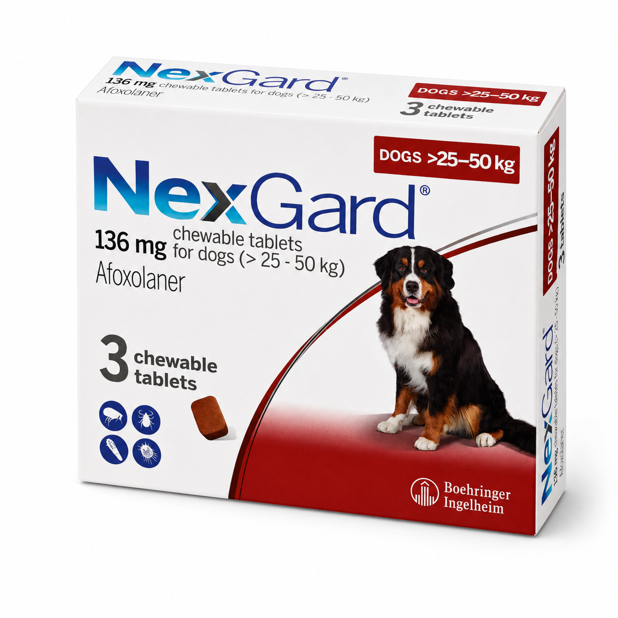 NexGard for Dogs 25-50kg One Chewable tablet