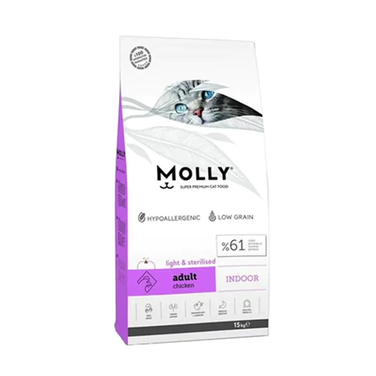 Molly Indoor Sterilised Cat Food 2KG