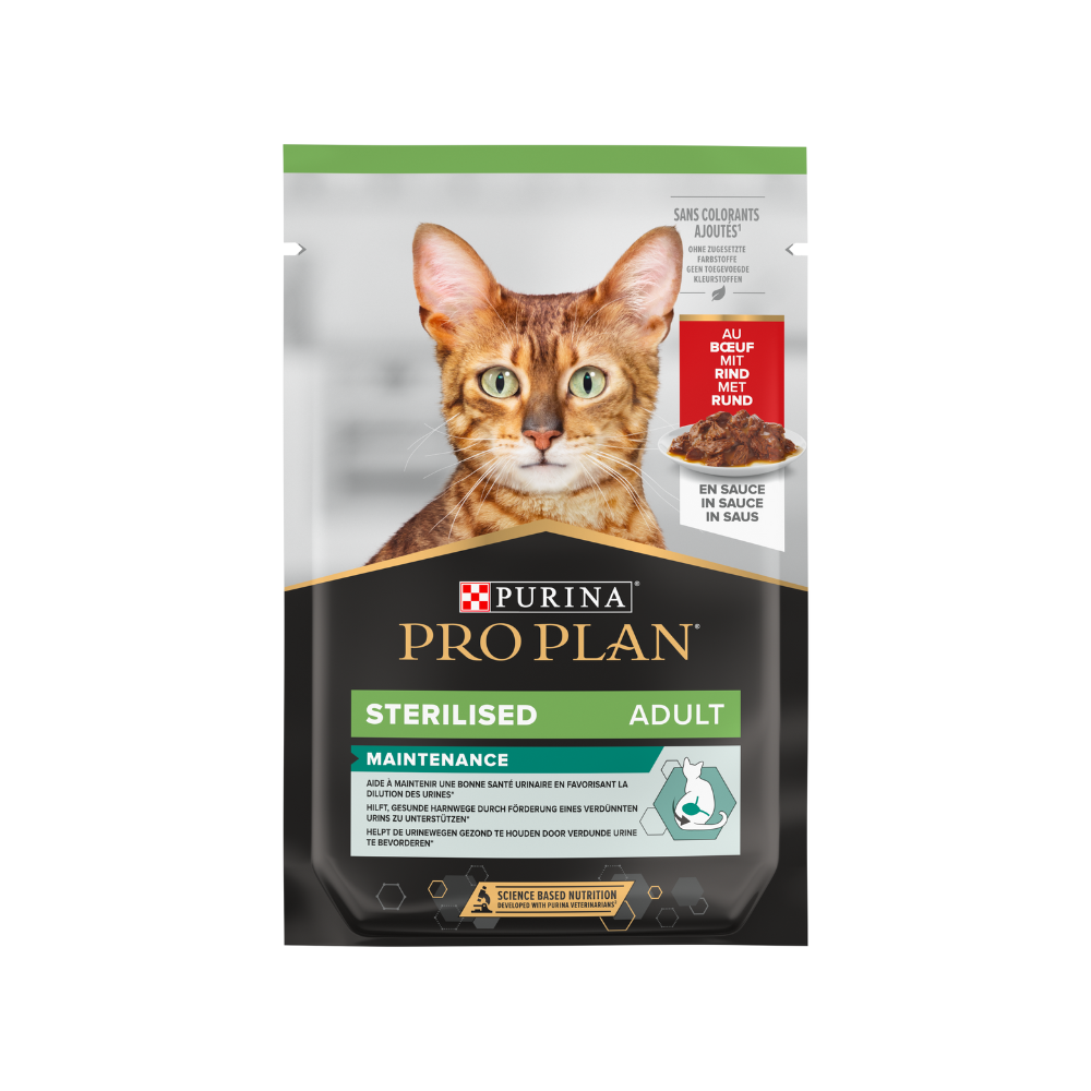 Pro Plan Cat Wet Food Sterilised with Beef in Gravy- Pouch - 85 GM