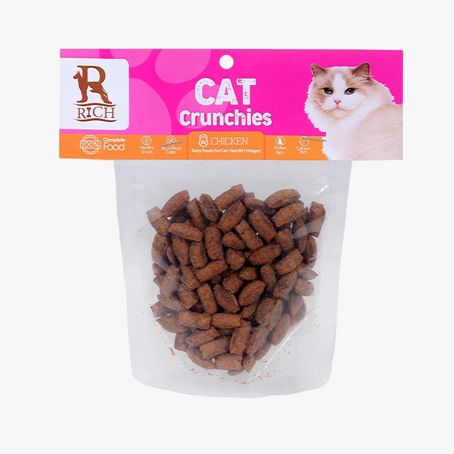 Rich Cat Crunchies Biscuits With Chicken