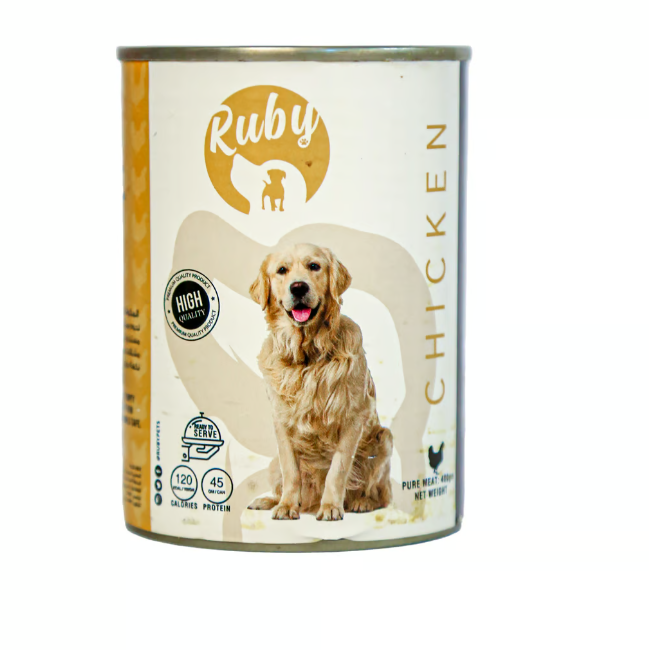 Ruby Dog Wet Food Adult Chicken - Can 400 g