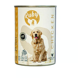 Ruby Dog Wet Food Adult Chicken - Can 400g