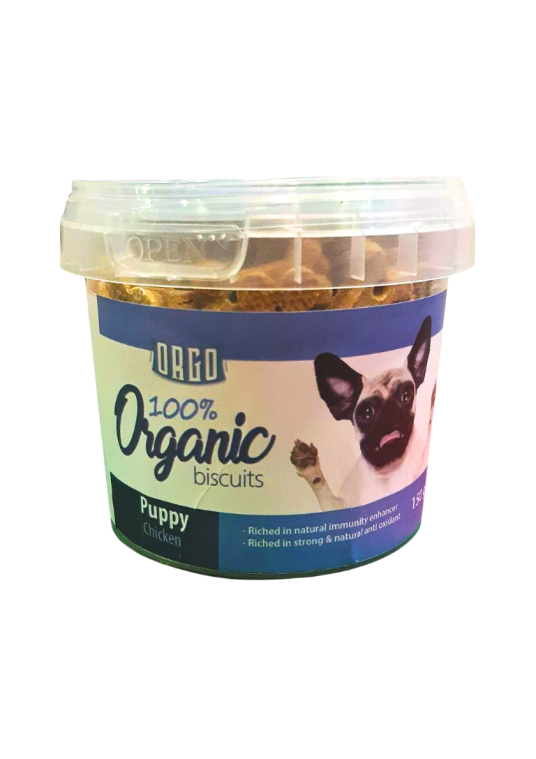 Organic Biscuit Puppy Treats Chicken 150g