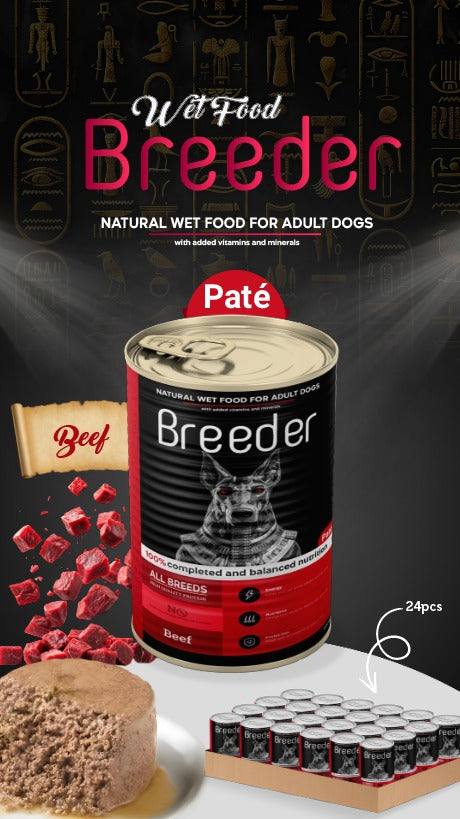 Breeder Wet Food for Dogs – Beef Flavor – 400g (1pc)