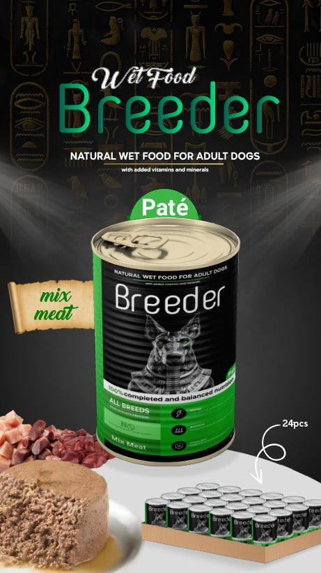 Breeder Wet Food for Dogs – Mix Meat Flavor – 400g (1pc)