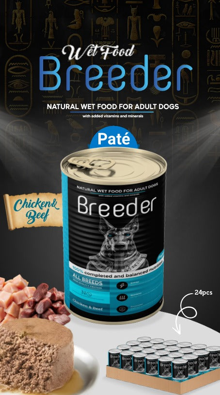 Breeder Wet Food for Dogs – Chicken & Beef Flavor – 400g (1pc)