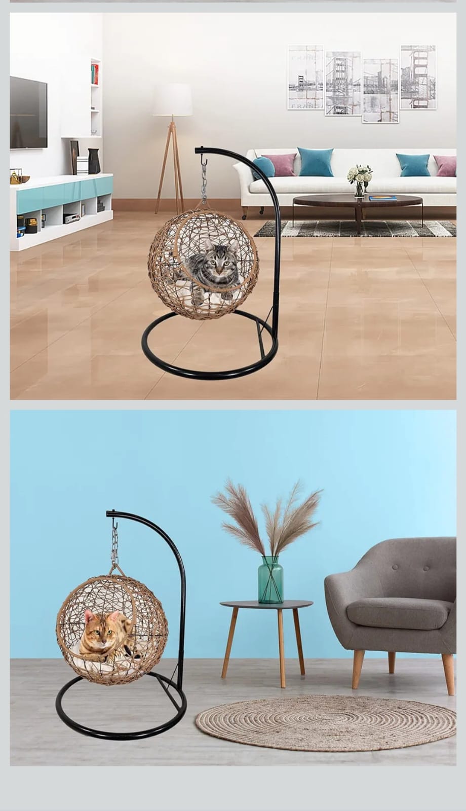 Standing Cat Basket Bed