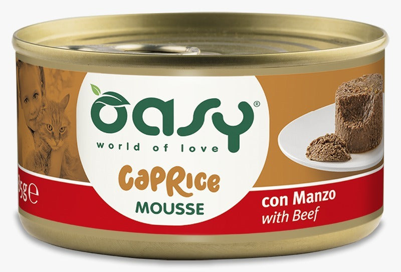 Oasy Cat Wet Food Beef Mousse - Can 85 gm