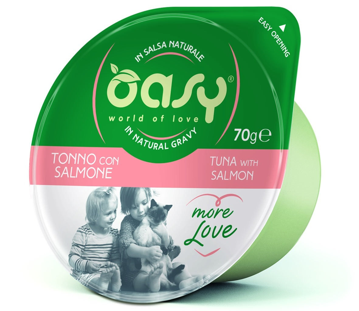 Oasy Cat Wet Food Tuna With Salmon Gravy- Can 70 gm