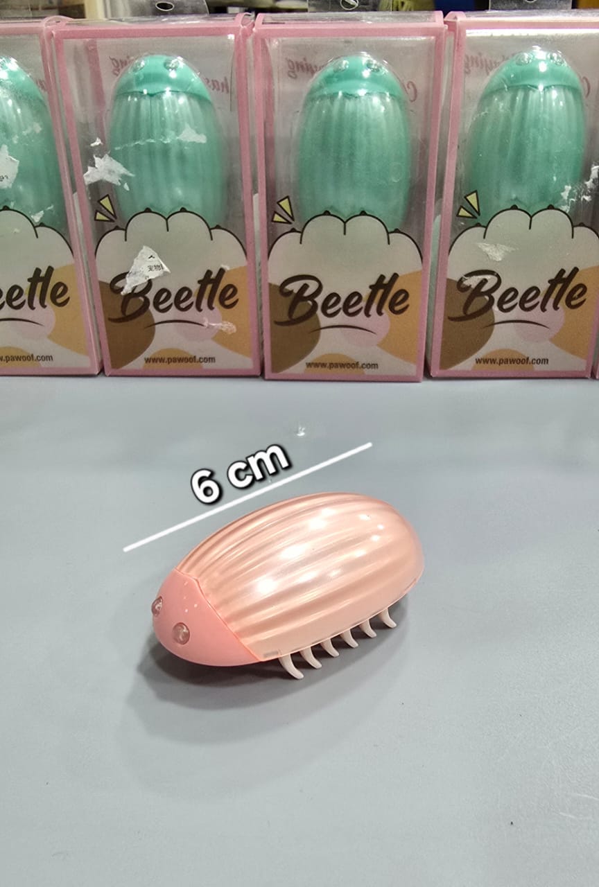 Cat toy chasing beetle inspiring the hunting instinct
