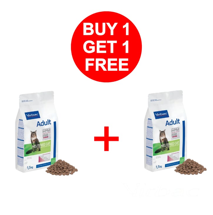 Virbac Neutered & Entire Adult Cat Dry Food 1.5Kg