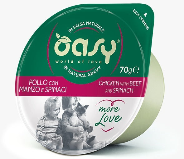 Oasy Cat Wet Food Chicken With Beef Gravy- Can 70 gm