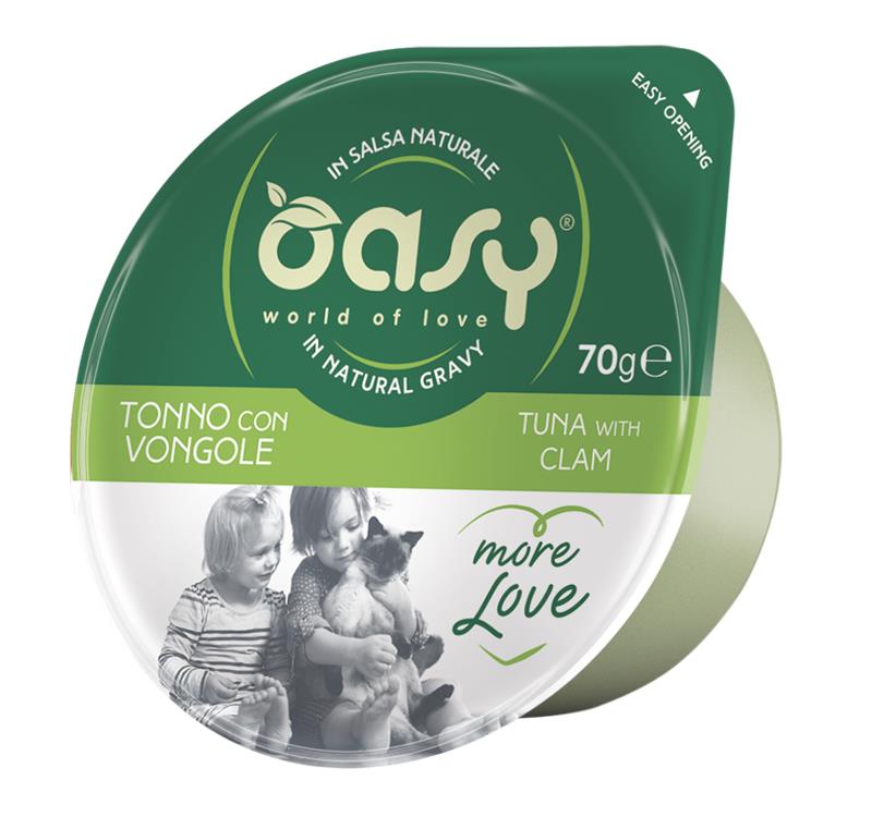 Oasy Cat Wet Food Tuna With Clam Gravy- Can 70 gm