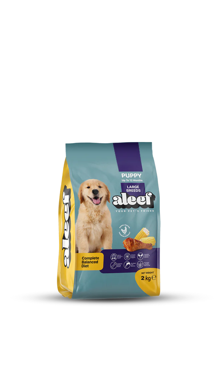 طعام جاف للكلاب من أليف، للجراء من السلالات الكبيرة، 2 كجم