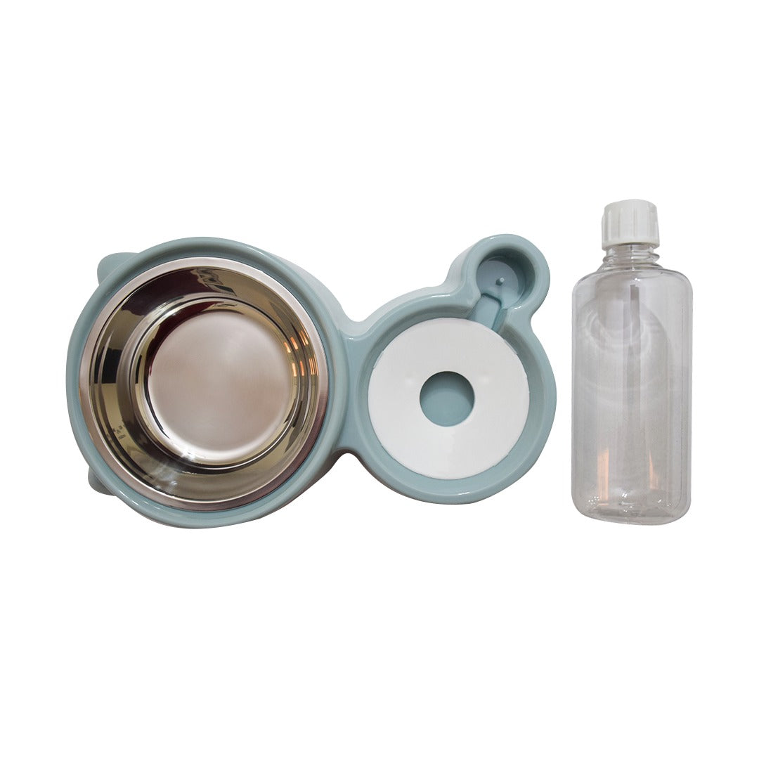 Cat Feeder with Bottle Water Dispenser