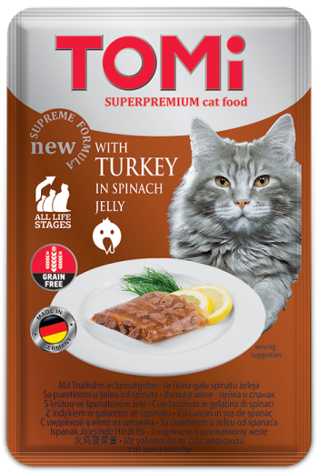 Tomi with turkey in spinach jelly 100g