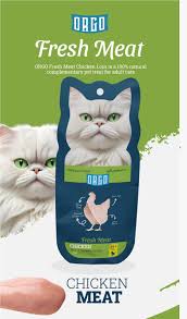 Orgo Fresh Meat Cat Treat – Chicken Meat & Smoked Chicken – 3 pcs