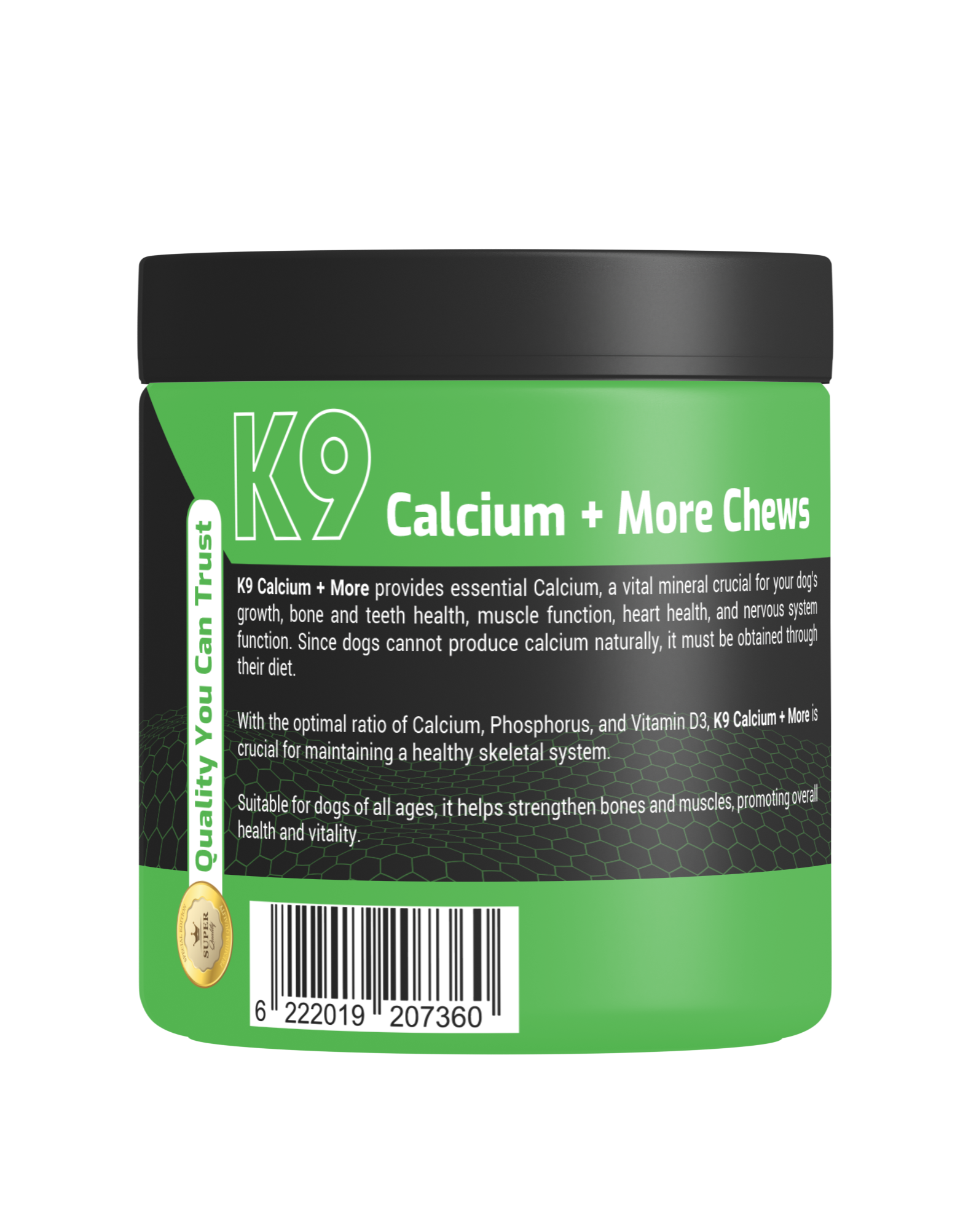 K9 - مكمل غذائي للكلاب (كالسيوم) 90 قطعة