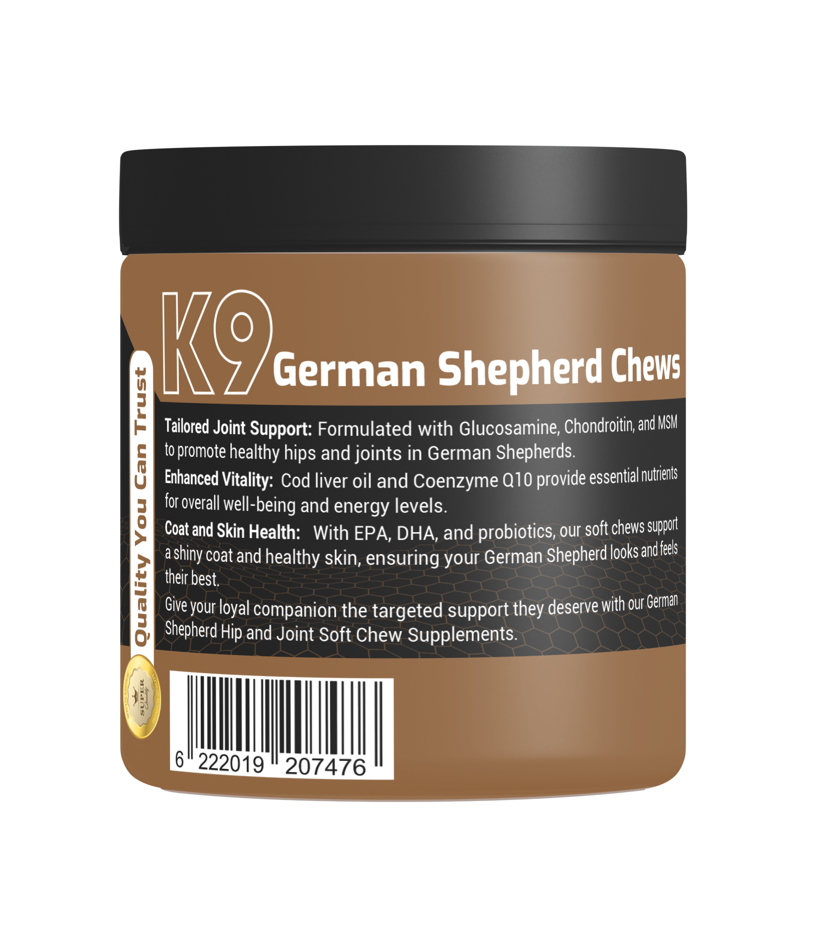 K9 - مكمل غذائي للكلاب (الراعي الألماني) 90 قطعة