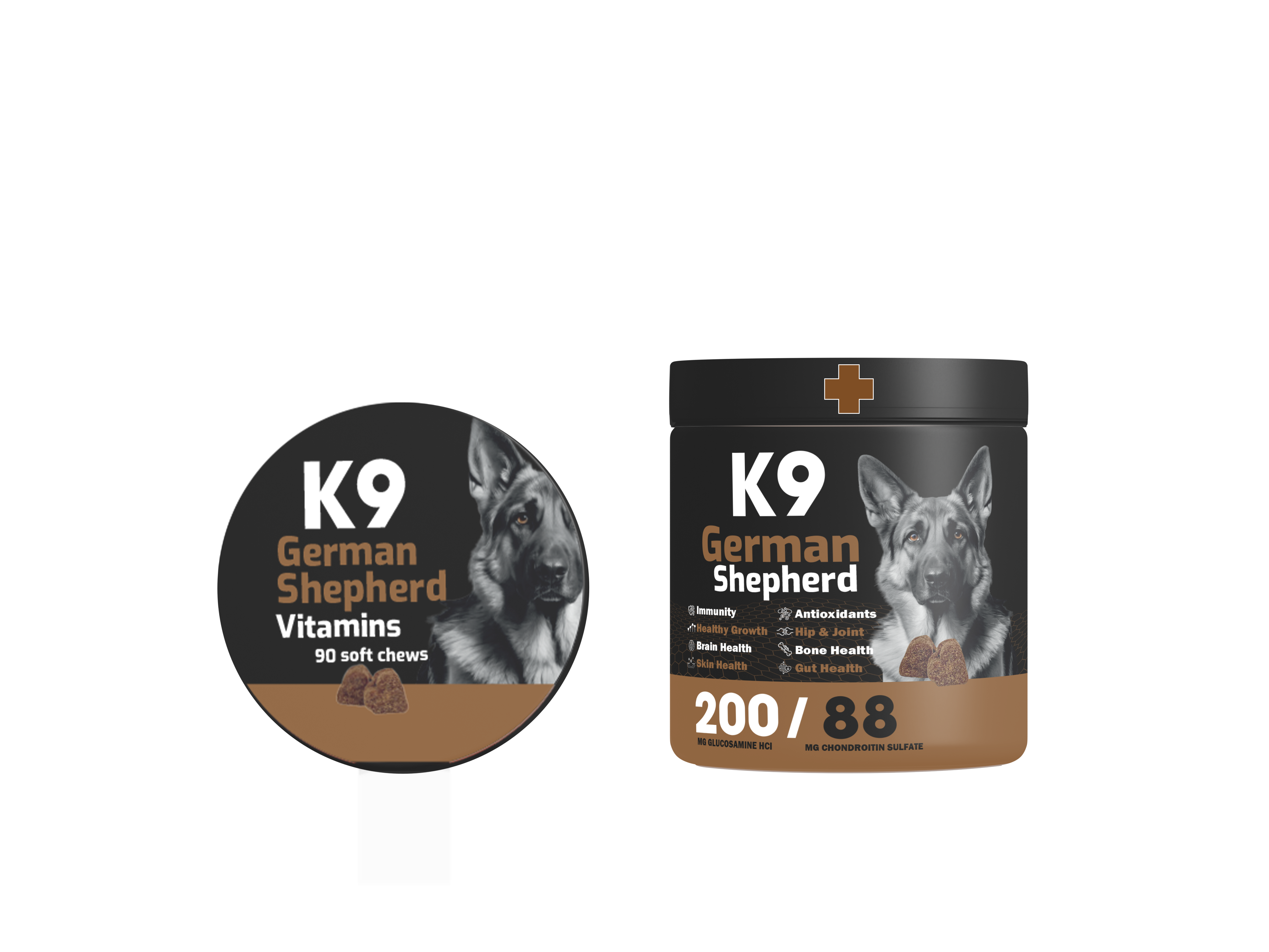 K9 - مكمل غذائي للكلاب (الراعي الألماني) 90 قطعة