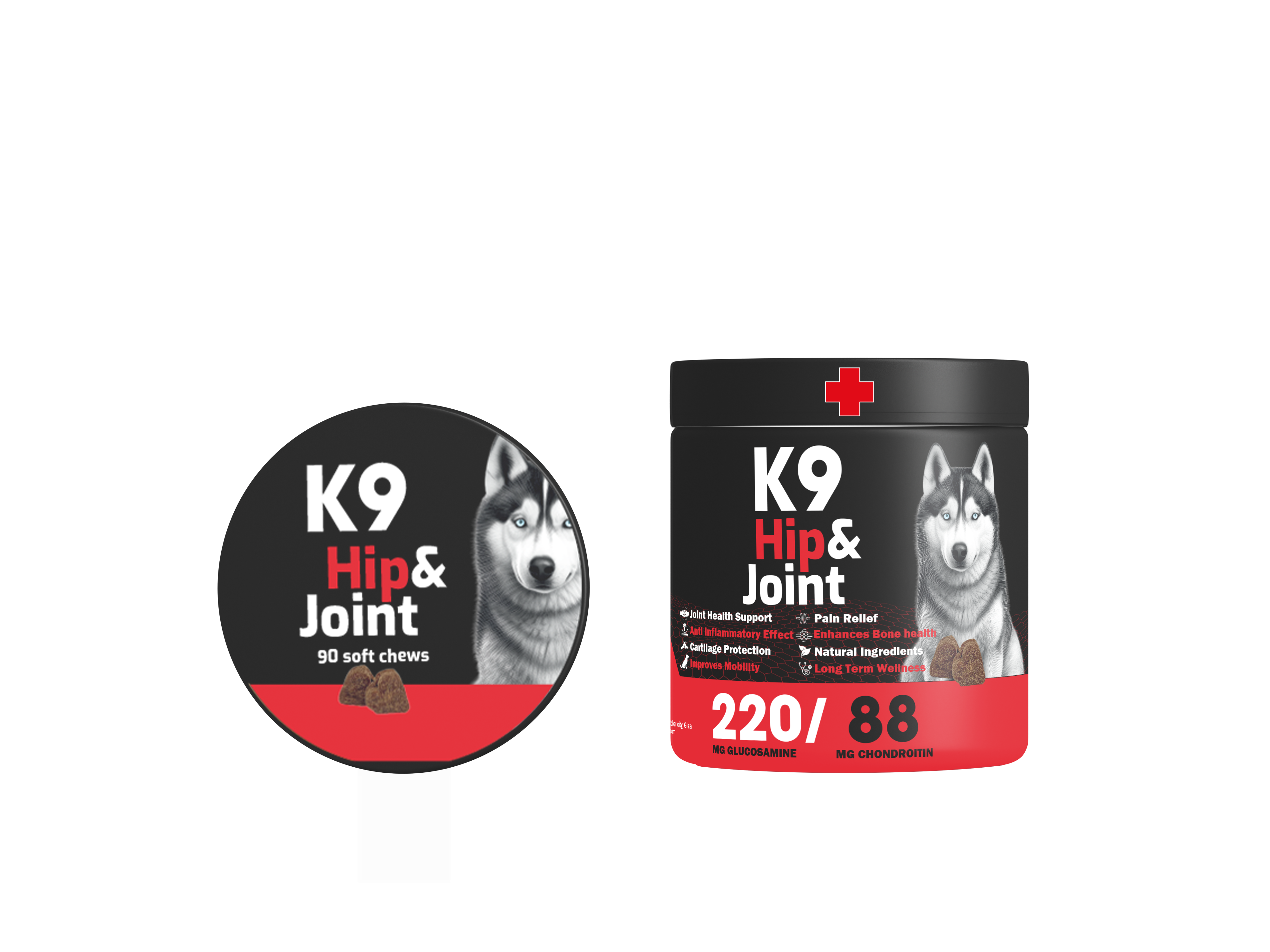 K9 - مكمل غذائي للكلاب (الورك والمفاصل) 90 قطعة