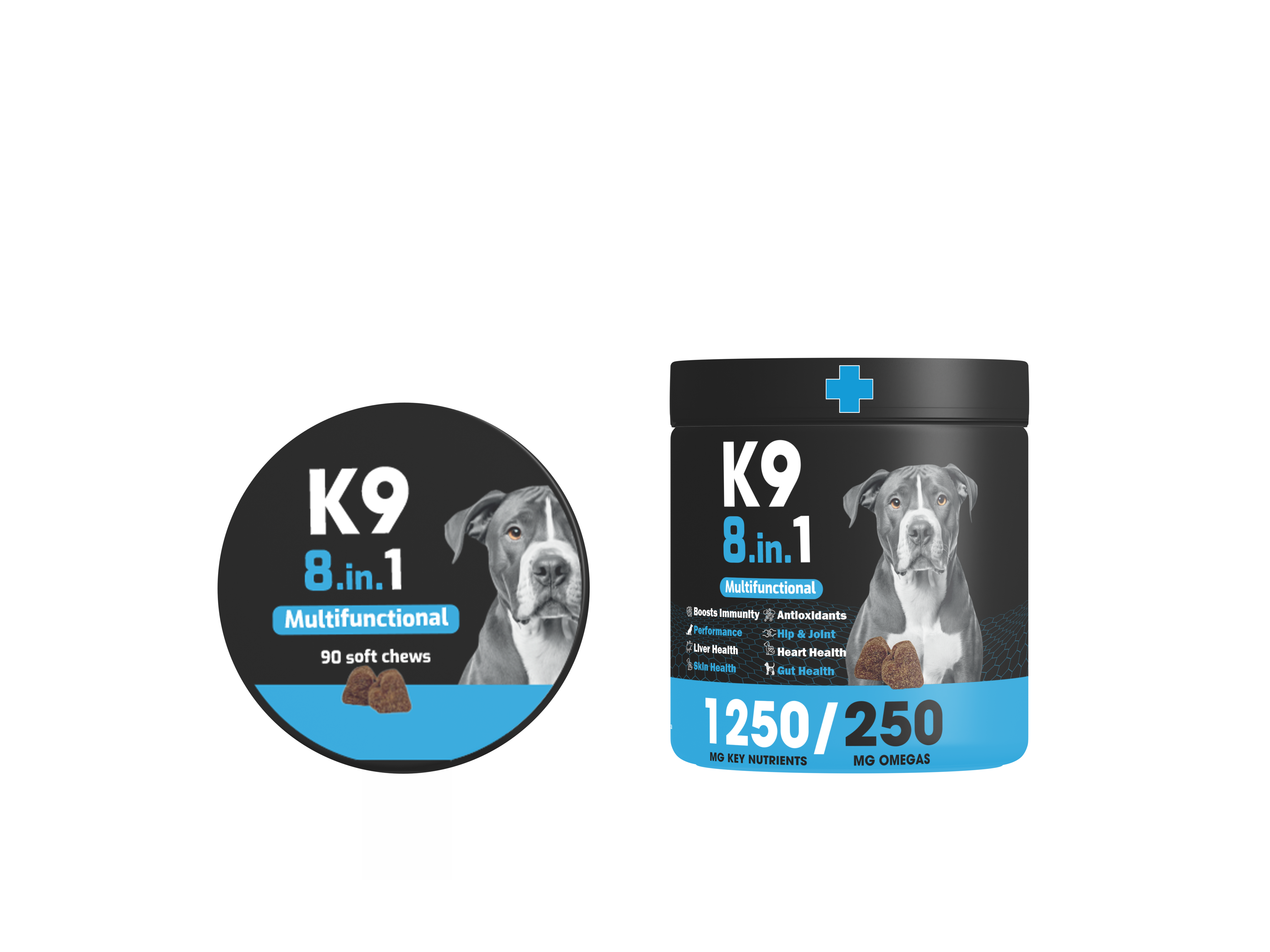 K9 - مكمل غذائي للكلاب (8 في 1) 90 قطعة