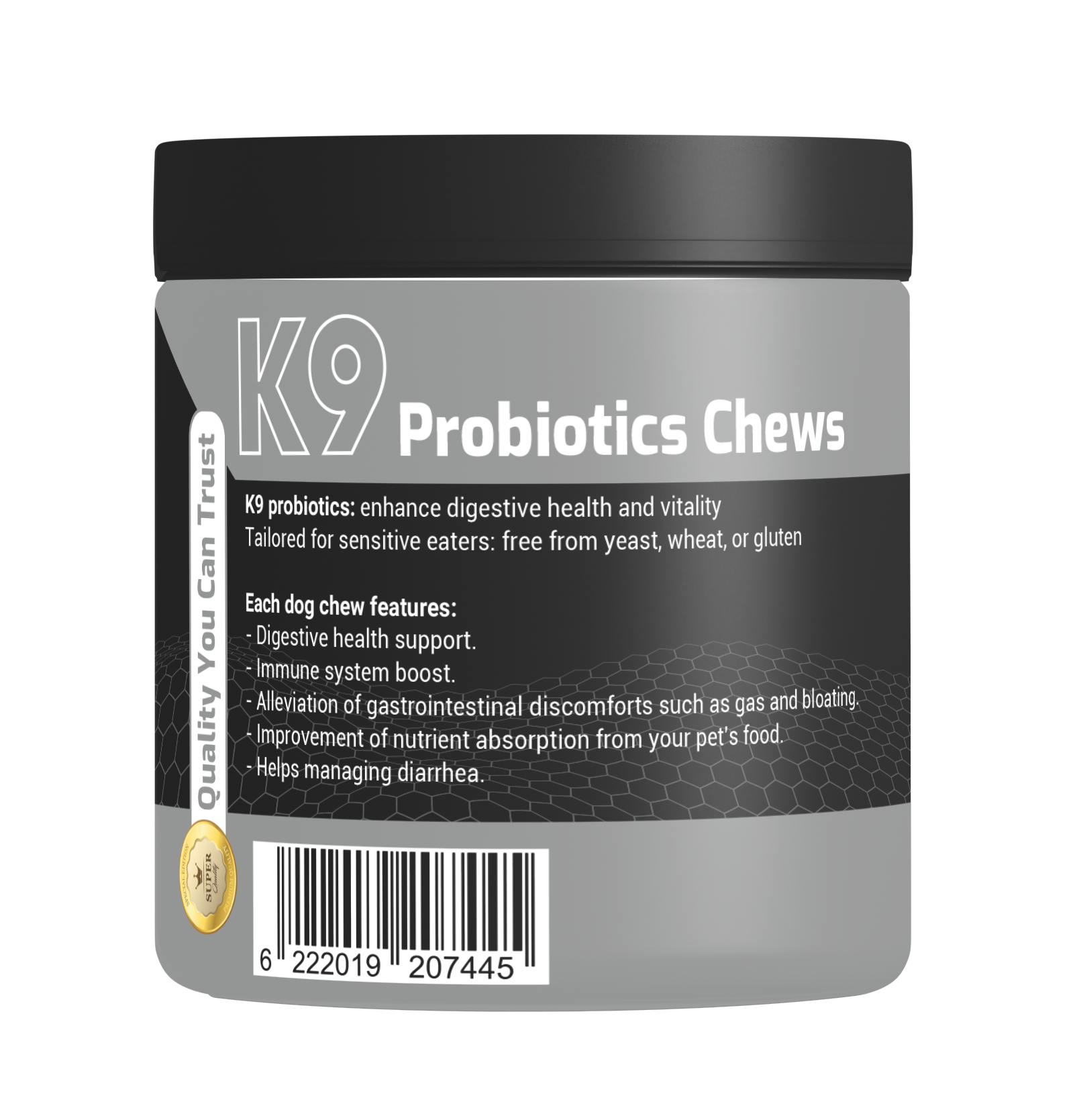 K9 - مكمل غذائي للكلاب (بروبيوتيك) 90 قطعة